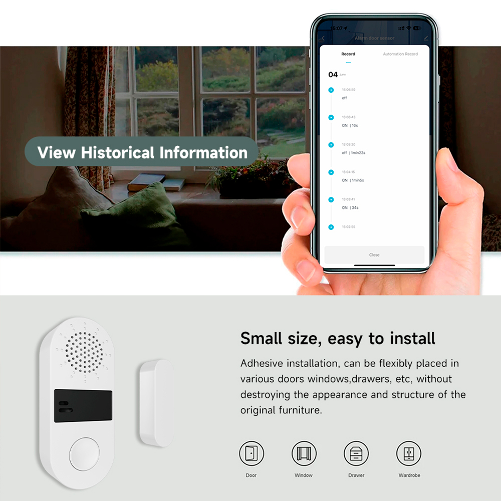 Sensor de Contacto Inalámbrico - Home Automation Technology reseña y precio